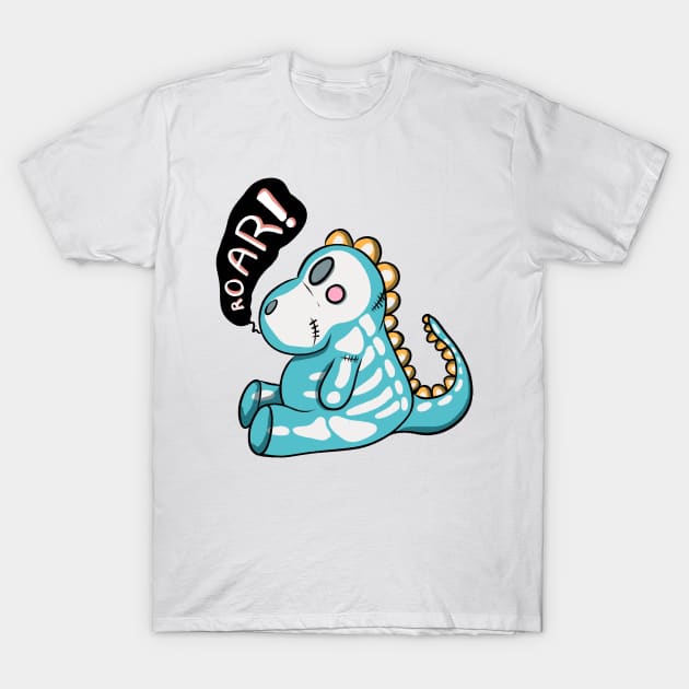 Cute dinosaur skeleton T-Shirt by Jess Adams